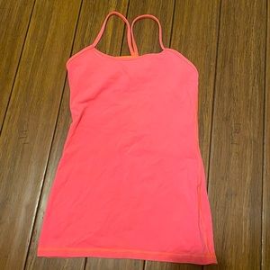 Bright peach Lululemon tank! Size 6, great condition!